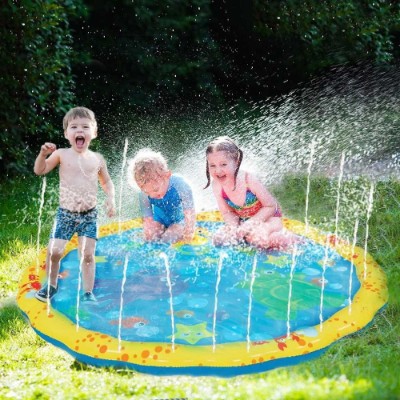 Kids enjoying in a jungle waterfall game