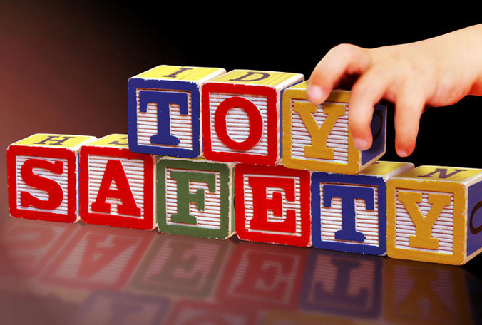 Image showing text toy safety formed by a kid